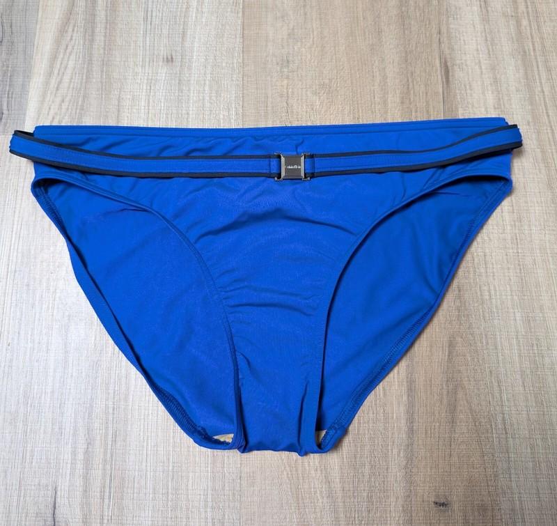 NWOT Calvin Klein Size M Blue Bikini Bottom Belt Logo Swimwear Designer