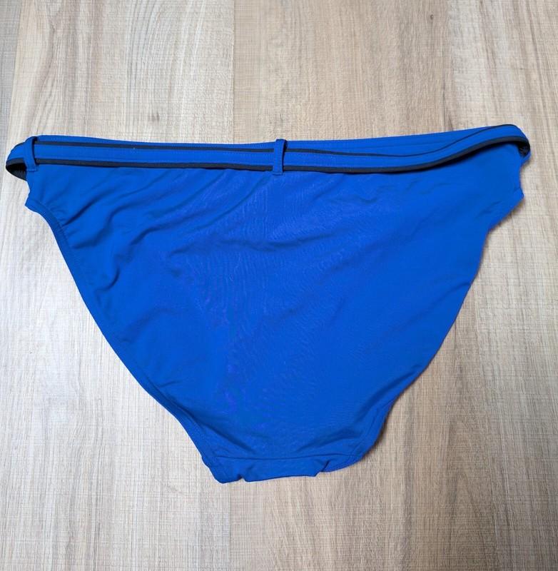 NWOT Calvin Klein Size M Blue Bikini Bottom Belt Logo Swimwear Designer