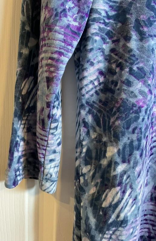 NWOT Chicos 3/4 Sleeve Scoop Neck Multicolor Pullover Knit Top Size 0 - Small