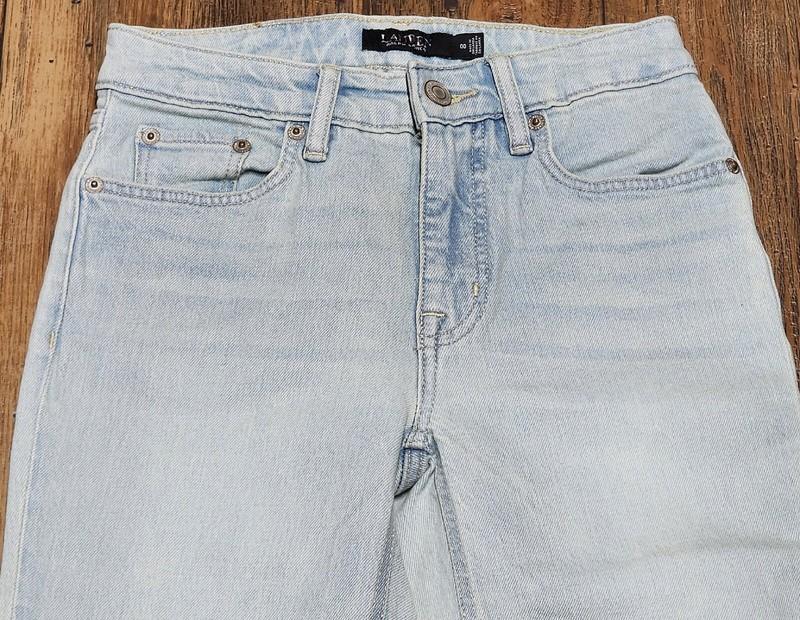 NWOT Laure Ralph Lauren Women's Indigo Stone Wash High Rise Ankle Jeans