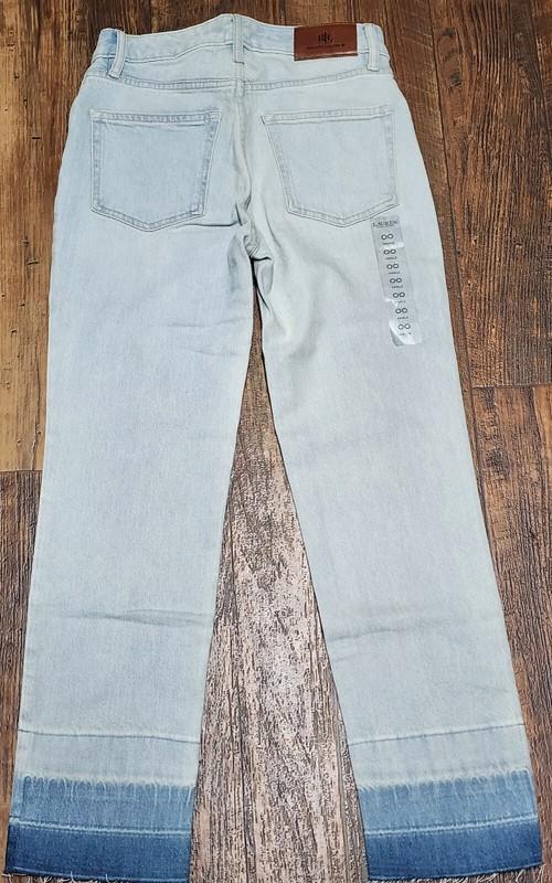 NWOT Laure Ralph Lauren Women's Indigo Stone Wash High Rise Ankle Jeans