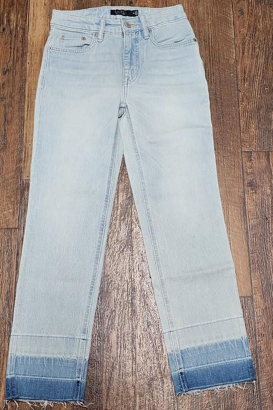 NWOT Laure Ralph Lauren Women's Indigo Stone Wash High Rise Ankle Jeans