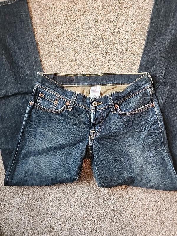 NWOT Lucky Brand Women's Straight Leg Jeans Low Rise Sz 27 Dark Wash