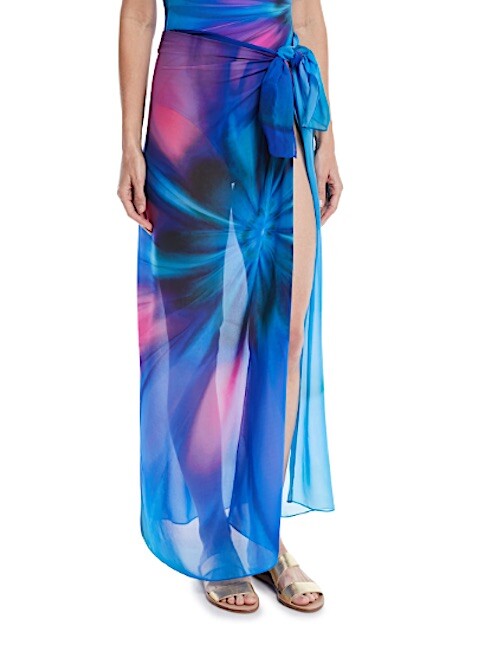 NWT $128 Gottex Belle Fleur Pareo Sarong Cover Up