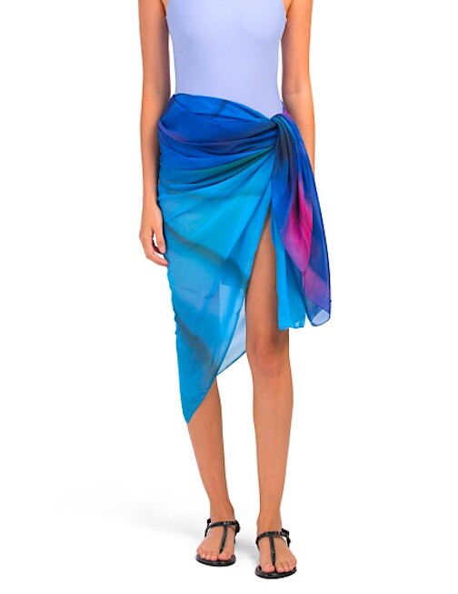 NWT $128 Gottex Belle Fleur Pareo Sarong Cover Up
