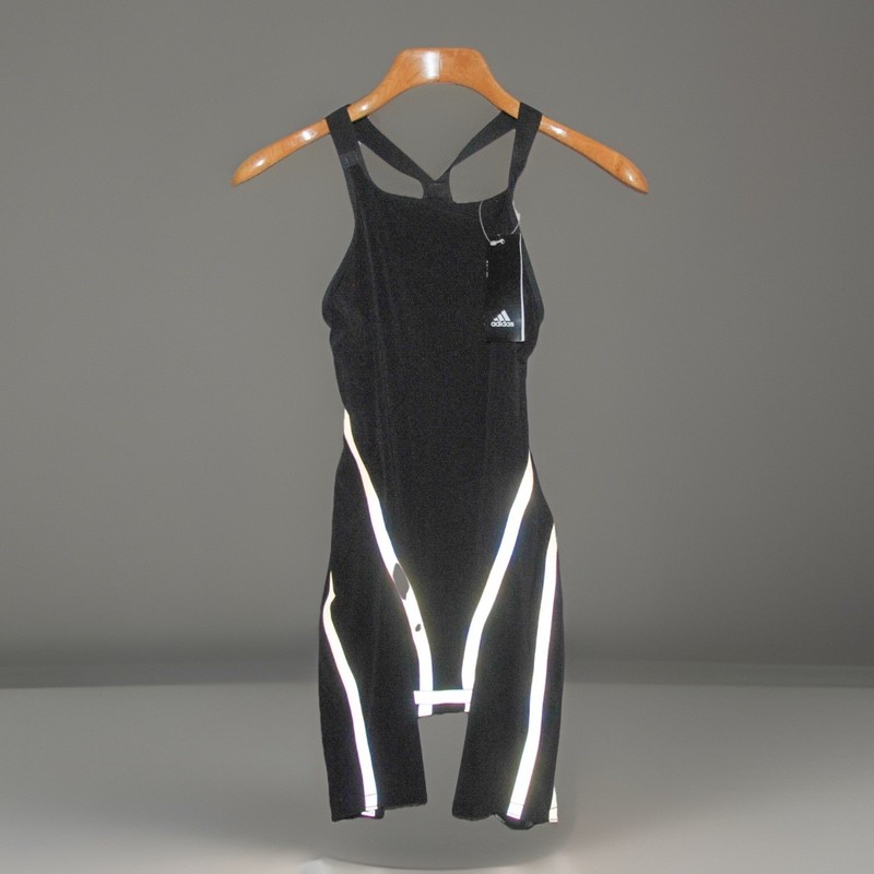 NWT Adidas Womens 28" Adizero Freestyle Closed Back Competition Swimsuit Black
