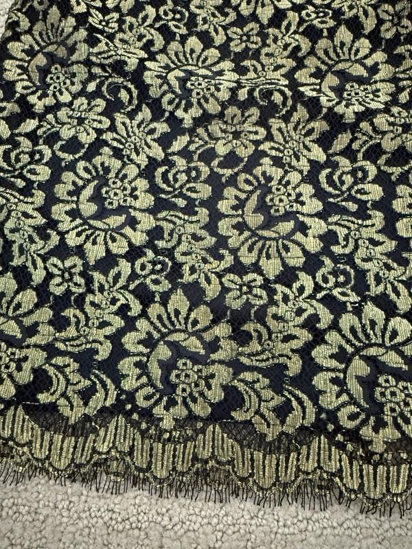 NWT Adrianna Papell Sleeveless Metallic Lace Black Dress Lined Size 2