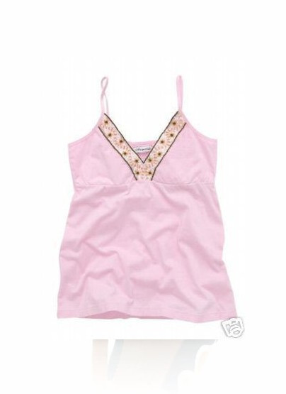 NWT Aeropostale Premium Beaded Cami Tank Top Georgous Neckline Shelf Bra