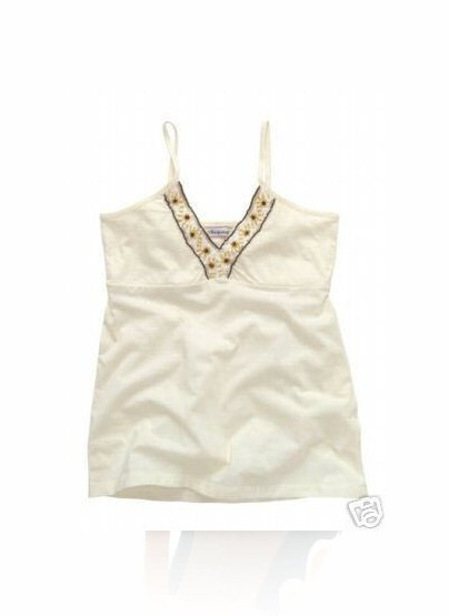 NWT Aeropostale Premium Beaded Cami Tank Top Georgous Neckline Shelf Bra
