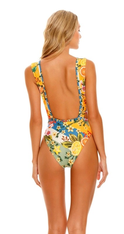NWT Agua Bendita Julieta Vita Swimsuit V-neck One-piece Reversible /All Sizes
