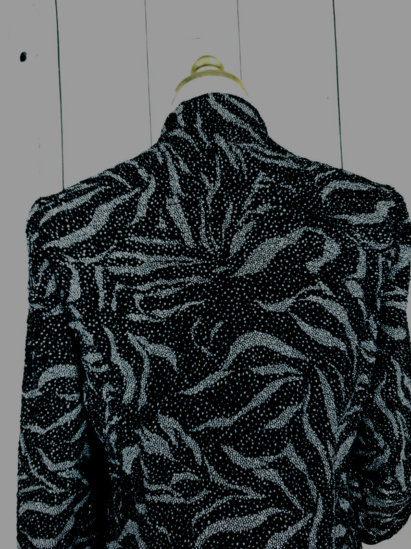 NWT Alex Evenings 2 Piece Set MP Silver/Black Glam Tank And Jacket Glitter