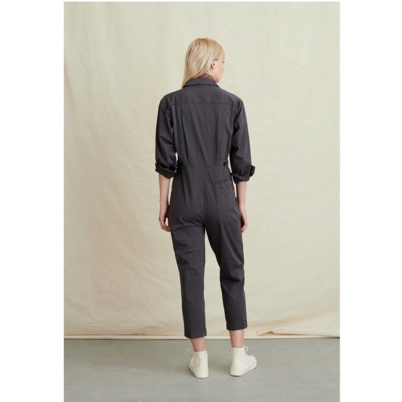 NWT Alex Mill Standard Jumpsuit Iron Grey Cotton Twill Womens Size L