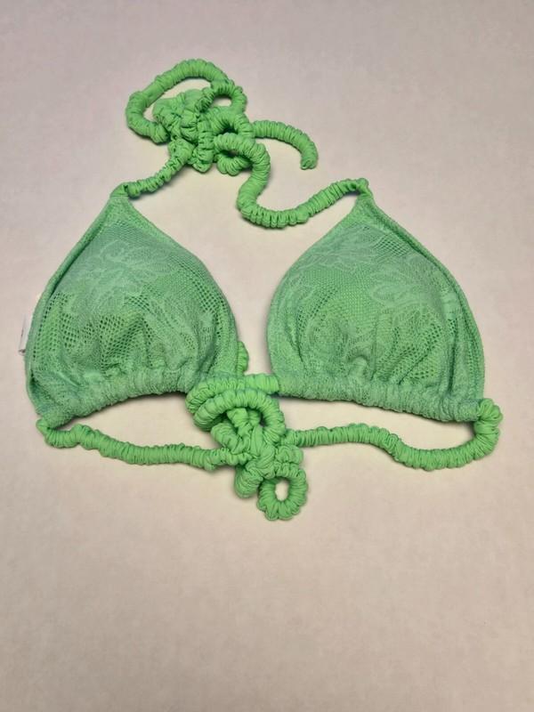 NWT American Eagle Aerie Neon Green Floral Swim Suits Choose Top Or Bottoms