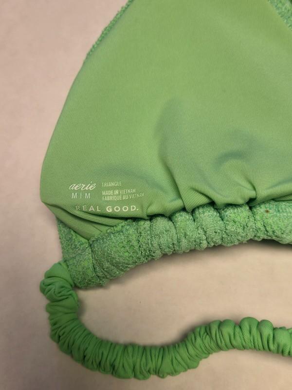 NWT American Eagle Aerie Neon Green Floral Swim Suits Choose Top Or Bottoms