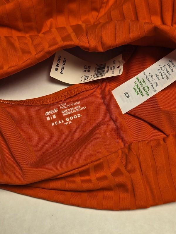 NWT American Eagle Aerie Red Striped Bikini Swim Suit Choose Top Or Bottoms