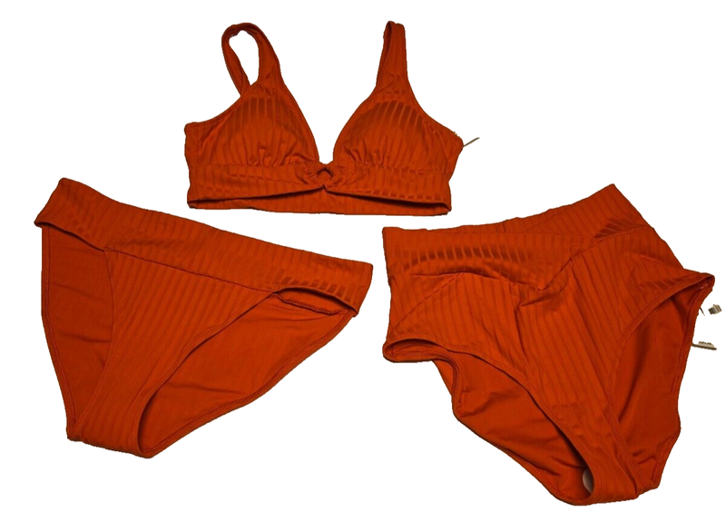 NWT American Eagle Aerie Red Striped Bikini Swim Suit Choose Top or Bottoms