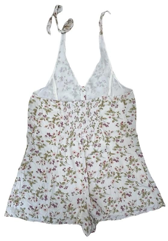 NWT American Eagle Outfitters Floral Halter Smock Back Lined Shorts Romper XXL