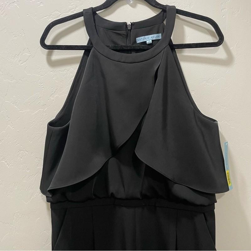 NWT Antonio Melani Women's Size 14 Black Tara JumpSuit High Neck MSRP $149