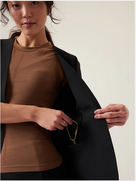 NWT Athleta Avenue Blazer Jacket Avenues Black SIZE 20 2X Plus Euroluxe #982816