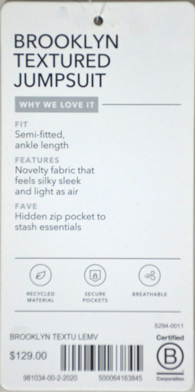 NWT Athleta Medieval Violet 24 Plus Brooklyn Jumpsuit Jumper Bodysuit #981034