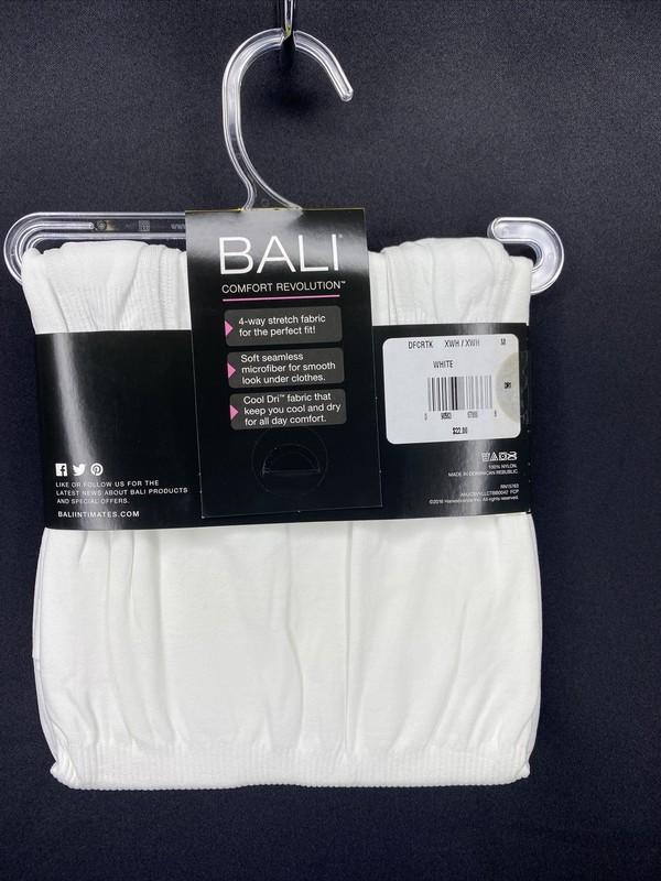 NWT BALI WHITE COMFORT REVOLUTION SOFT SEAMLESS TANK KNIT SUPPORT BAND SZ M 378A