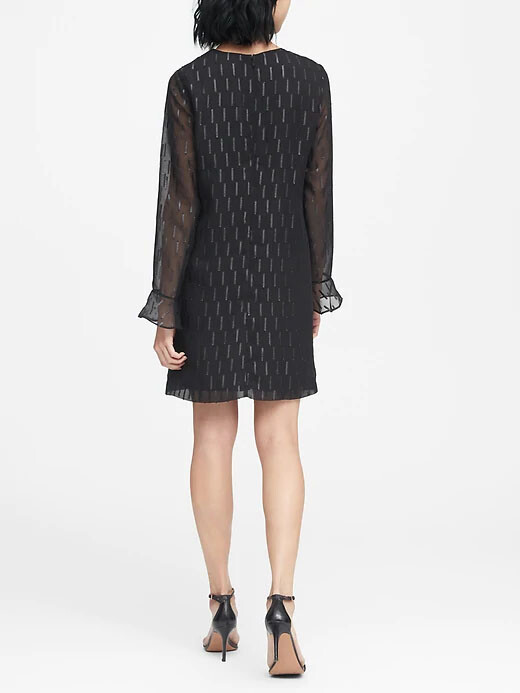 NWT Banana Republic New $139 Women Ruffle-Cuff Shift Dress Size 00P 0P 0 4P 4 14