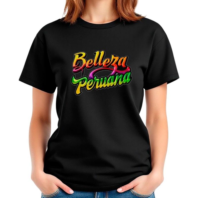 NWT Belleza Peruana Peruvian Peru Chicha Style Women's Short Sleeve T-Shirt