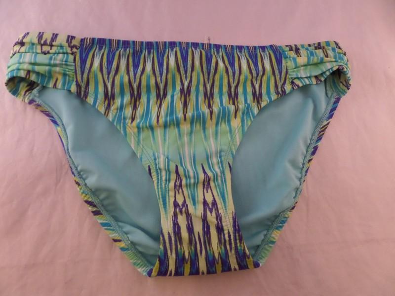 NWT Bleu Rod Beattie Ikat - Print Twilight Tab Side Hipster Bikini Bottoms Sz 4