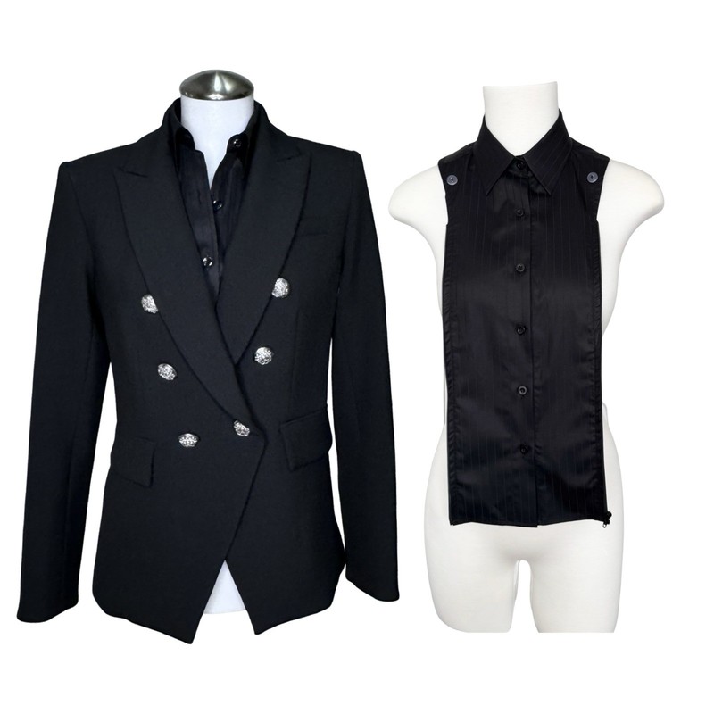 NWT Brunne DICKEY Compatible with Veronica Beard Blazer Button Down Shirt 00-14
