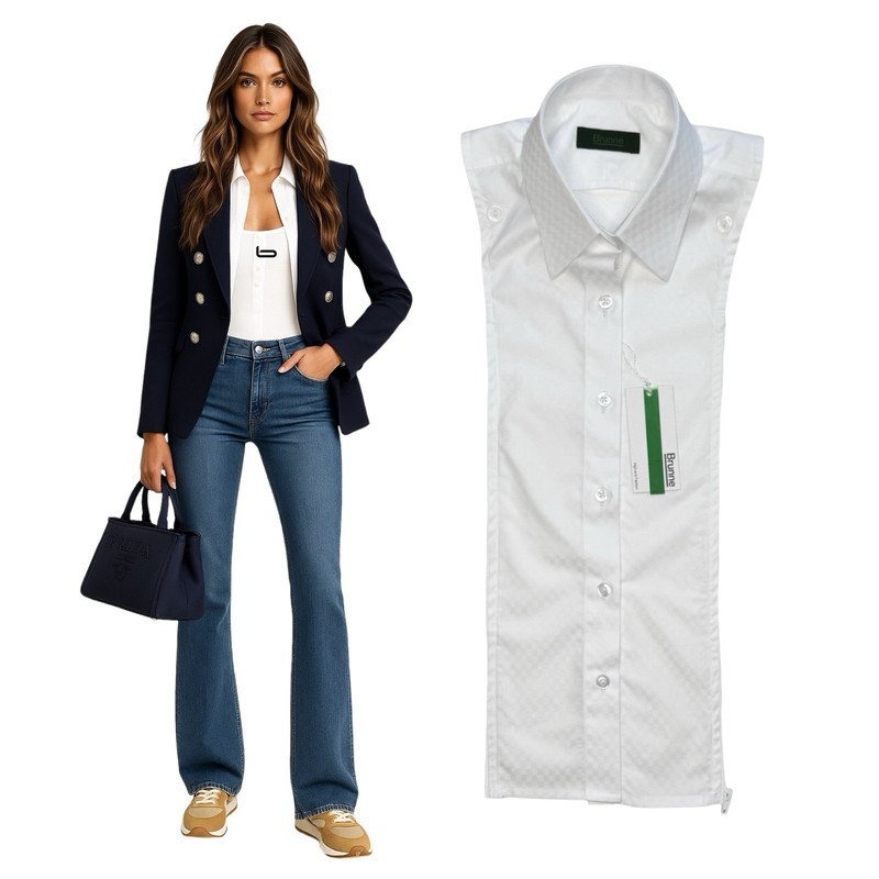 NWT Brunne DICKEY Compatible with VERONICA BEARD Blazer Button Down Shirt 00-14