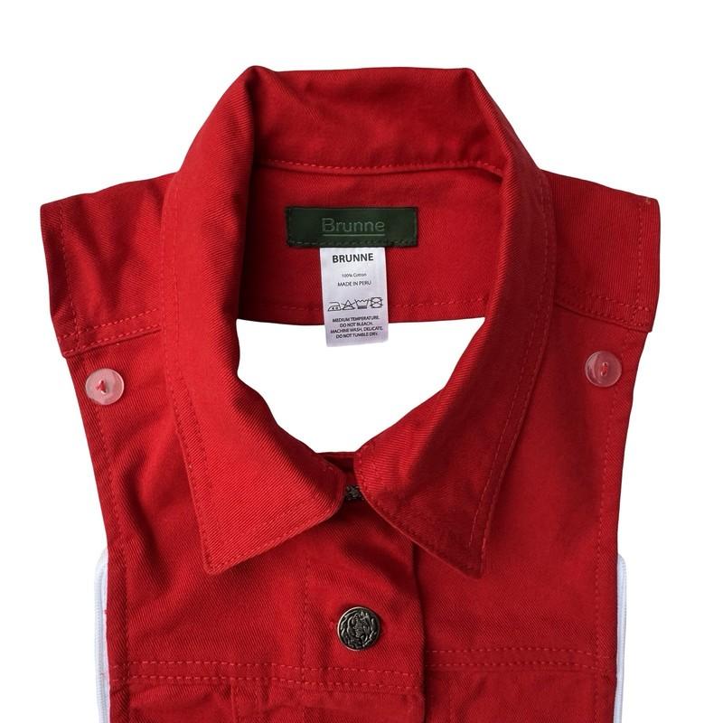 NWT Brunne Drill DICKEY Zip Attachable With Veronica Beard Blazers Red Sz 00-14