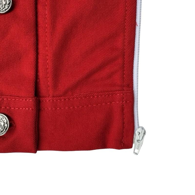 NWT Brunne Drill DICKEY Zip Attachable With Veronica Beard Blazers Red Sz 00-14