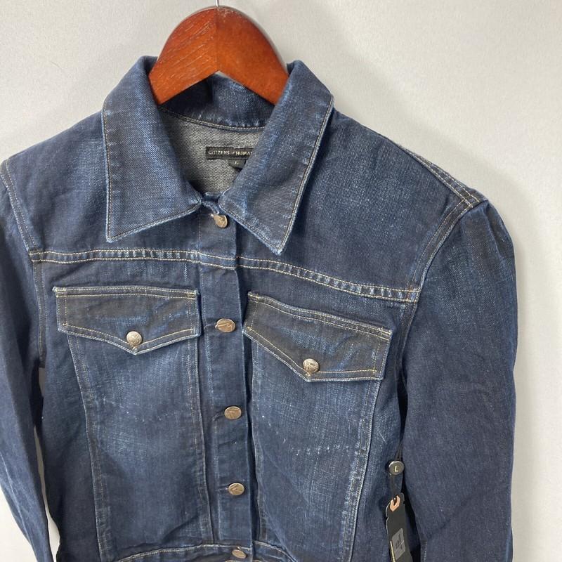 NWT CITIZENS OF HUMANITY Jean Jacket Dark Denim “Borderline” In Venus Jacket L