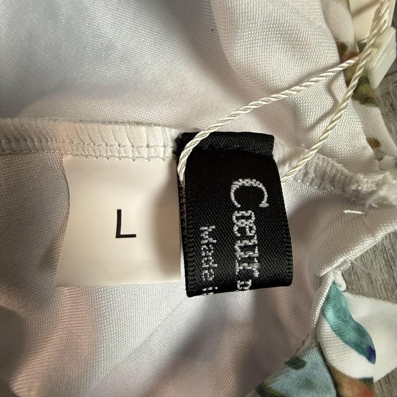 NWT Coeur De Vague Tropical Leaf Print One Piece Swimsuit Large Lace Up Front