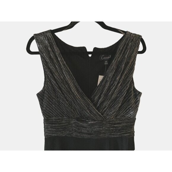 NWT Connected Petite Sleeveless V-Neck Metallic Jumpsuit 6 P