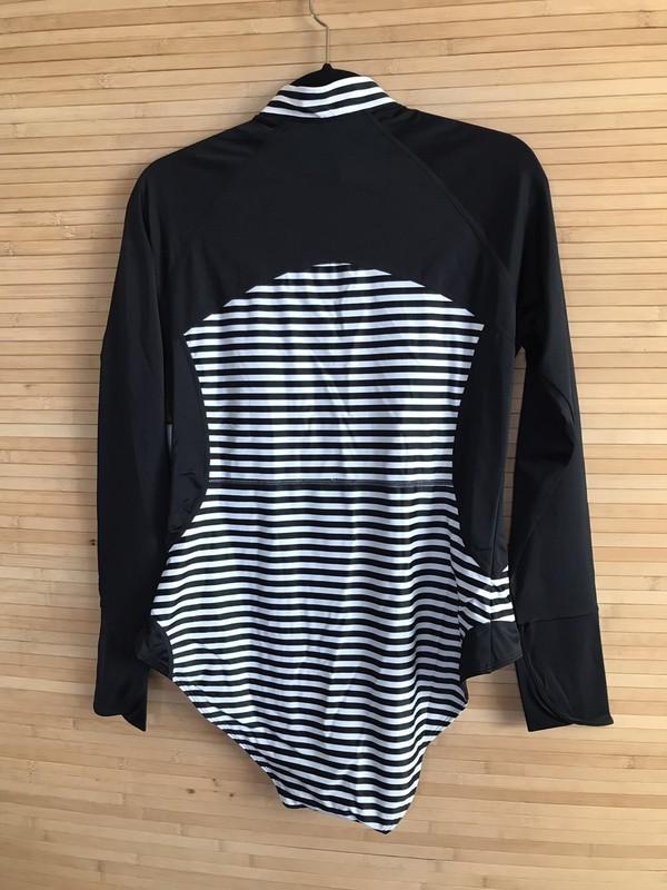 NWT Coolibar Escalante Longsleeve Black One Piece Bathing Suit Size XL UPF 50+