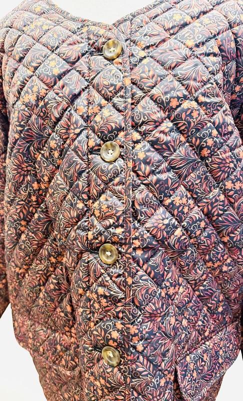 NWT CROFT & BARROW Women Button Down Quilted Vines Jacket Lightweight Size Sz 3X