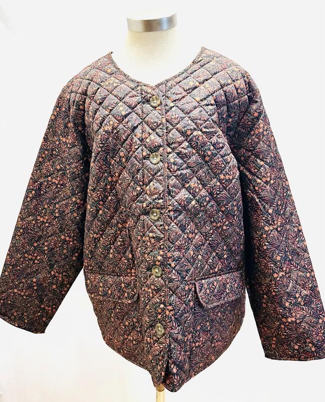 NWT CROFT & BARROW Women Button Down Quilted Vines Jacket Lightweight Size Sz 3X