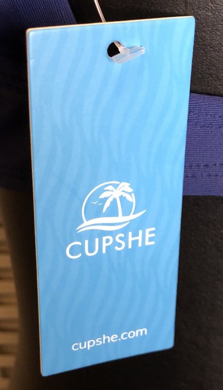 NWT Cupshe Two Piece Bikini Swimsuit Size Small Navy Blue