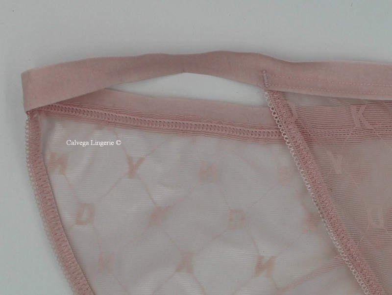 NWT DKNY DK5030 "Monogram" Low-Rise Mesh String Bikini Baby Pink KOR96