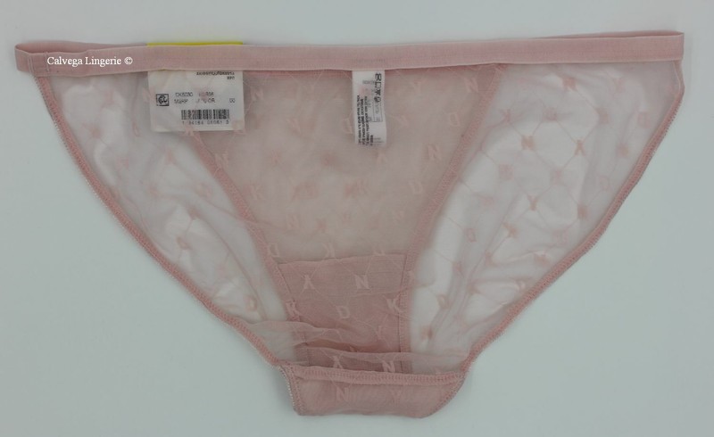 NWT DKNY DK5030 "Monogram" Low-Rise Mesh String Bikini Baby Pink KOR96