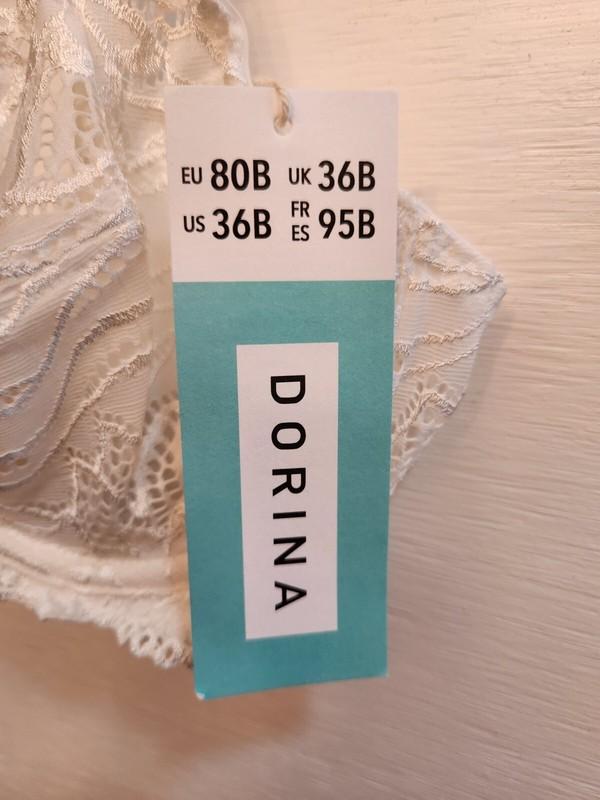 NWT DORINA 36B 'ANGIE' WHITE LACE DEMI UNDERWIRE BRA