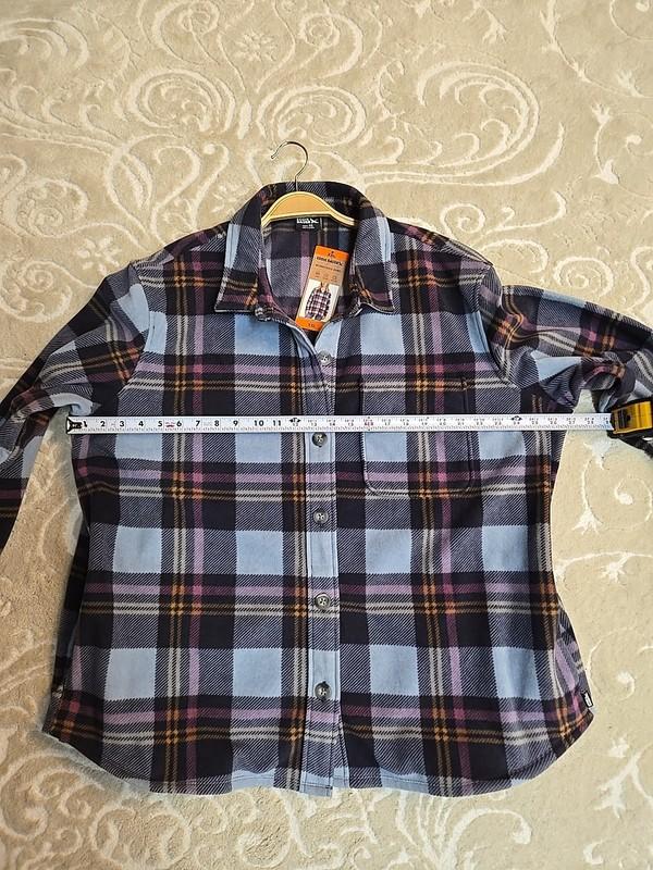 NWT EDDIE BAUER Microfleece Button Down Shirt Women's Size XXL Flannel Pockets