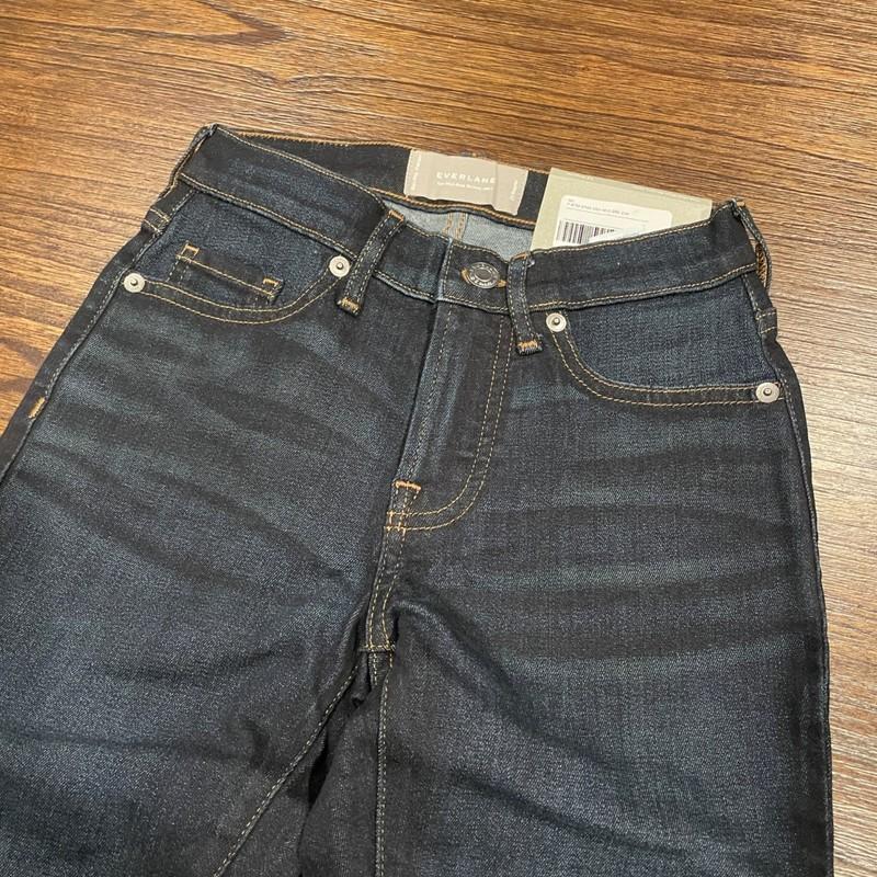 NWT Everlane Sz 23 Regular Mid-Rise Skinny Jean Deep Blue Stretch