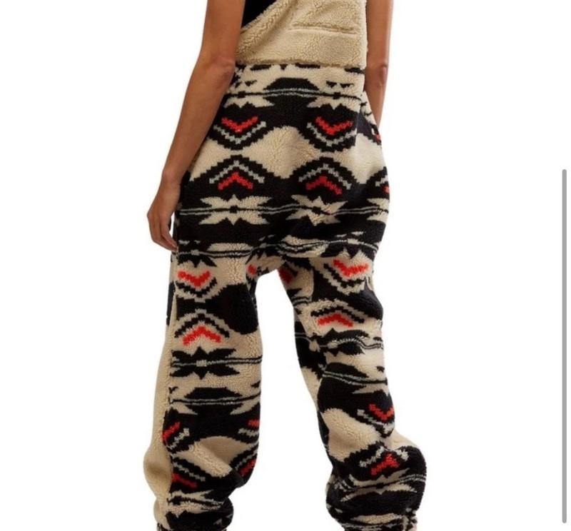 NWT FP Movement Printed Hit The Slopes Salopette Black Fairisle Combo Size XS