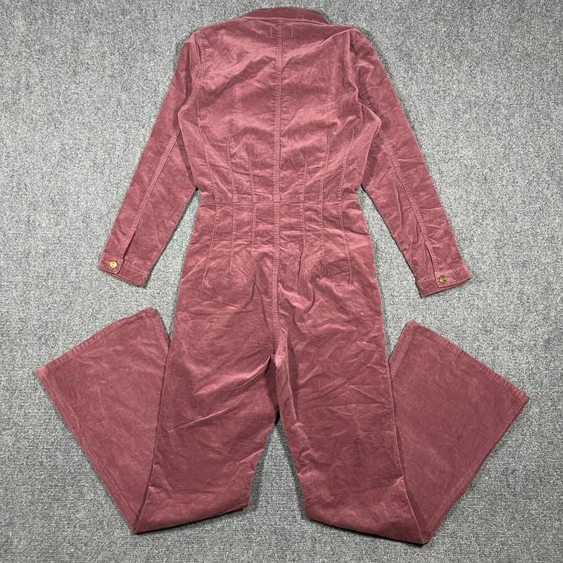 NWT Free People We The Free Jayde Cord Flare Jumpsuit Cordovan/Wine Size Large