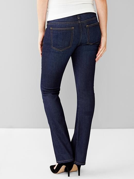NWT Gap Maternity DEMI Panel Dark Rinse Perfect Boot Stretch Jeans 00 SHORT 24 S
