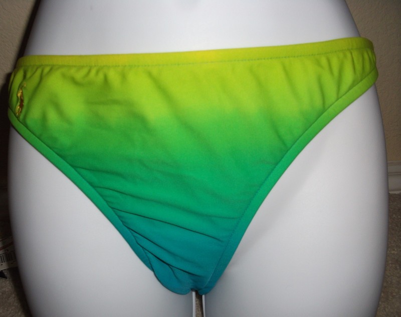 NWT Genuine RALPH LAUREN Green/red Shades Swim Bikini Hipster Bottom XS S M L