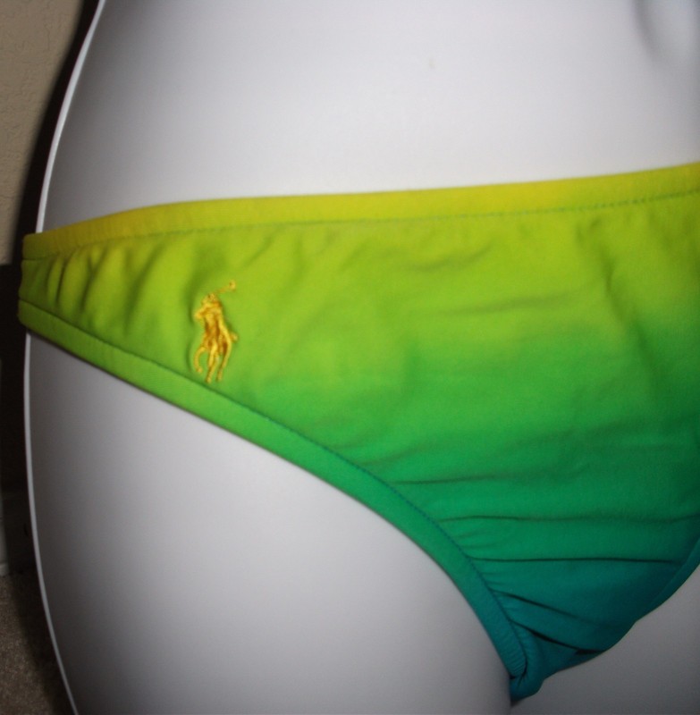 NWT Genuine RALPH LAUREN Green/red Shades Swim Bikini Hipster Bottom XS S M L