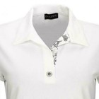 NWT Golfino Women's SZ 4 6 8 10 12 Pearls Polo Shirt Cap Sleeves 4331722 101 NEW